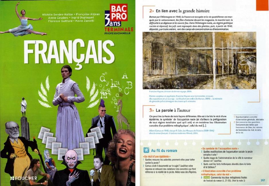 LIVRE SCOLAIRE FRANCAIS TERMINALES PRO éd. FOUCHER. Avril 2011